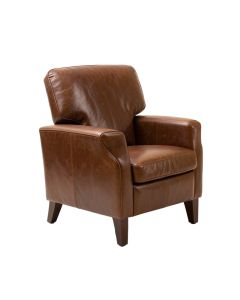 Nevaeh 33.5 '' Wide Top Grain Leather Club Chair (synthetic illustration; no displayed measurements)