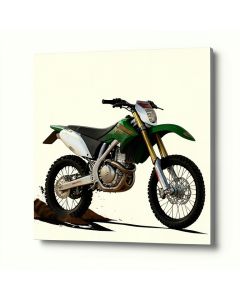 Dirt Bike Motocross Dust Cloud - Wrapped Canvas Graphic Art Print (synthetic illustration; no displayed measurements)