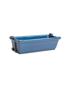 Birch Bend Empty Railing Planter With Integral Brackets - Blue