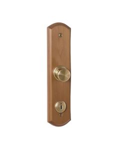Greenwich Handleset With Single Cylinder Deadbolt And Broadway Door Lever And Rosette