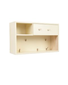 Vale Bluff Wall-Mounted Entryway Organizer Shelf - Cream (synthetic illustration; no displayed measurements)