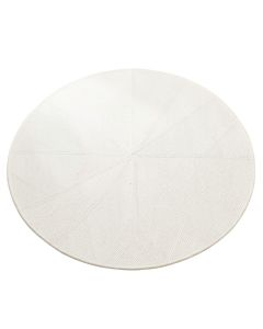 Olive Bend Round Area Rug - White
