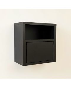 River Crossing Wall-Mounted Entry Cabinet - Black (synthetic illustration; no displayed measurements)
