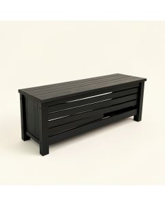 Brook Dale Narrow Outdoor Storage Bench - Black (synthetic illustration; no displayed measurements)