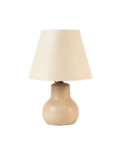 Briar Bend Table Lamp With A Plain Fabric Shade - Beige (synthetic illustration; no displayed measurements)