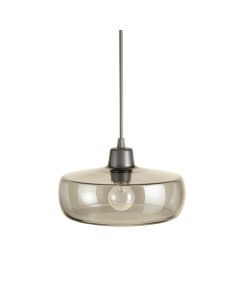 Fern Crossing Pendant Light Suspended From One Plain Cable - Gray