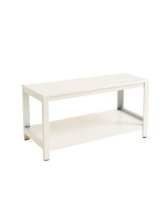 Hill Crest Narrow Outdoor Storage Bench - White