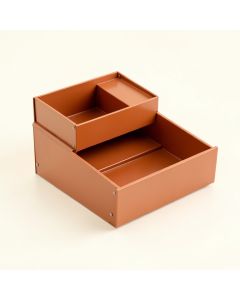 Clay Branch Empty Coffee-Station Organizer - Terracotta (synthetic illustration; no displayed measurements)