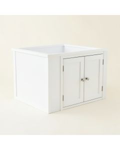 Cove Brook Empty Furniture-Style Litter Enclosure - White (synthetic illustration; no displayed measurements)