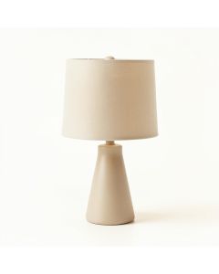 Meadow Bluff Table Lamp With A Plain Fabric Shade - Beige (synthetic illustration; no displayed measurements)