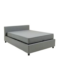 Platform Bed With Adjustable Trundle , Gray , Twin Size (synthetic illustration; no displayed measurements)