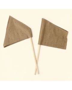 Merry Christmas Camper 2-Sided Burlap 18 X 13 In . Flag Set (synthetic illustration; no displayed measurements)