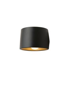 Dune Bend Wall Sconce Mounted On A Plain Wall - Black (synthetic illustration; no displayed measurements)