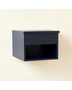 Dune Bend Wall-Mounted Shelf - Navy (synthetic illustration; no displayed measurements)