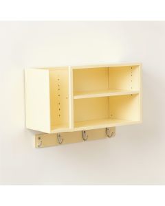 Laurel Dell Wall-Mounted Entryway Organizer Shelf - Ivory (synthetic illustration; no displayed measurements)