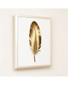 Fashion And Glam Royal Gold Feathers - Graphic Art Print (synthetic illustration; no displayed measurements)