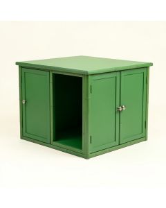 Aspen Arc Empty Furniture-Style Litter Enclosure (synthetic illustration; no displayed measurements)