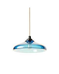 Birch Dale Pendant Light Suspended From One Plain Cable - Blue