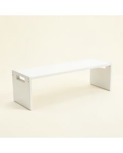 Cove Branch Narrow Outdoor Storage Bench - White (synthetic illustration; no displayed measurements)