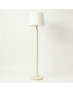 Bay Bridge Floor Lamp With A Plain Fabric Shade - Cream (synthetic illustration; no displayed measurements)