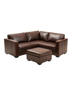 Henriquez 123 '' Wide Faux Leather Sofa & Chaise With Ottoman