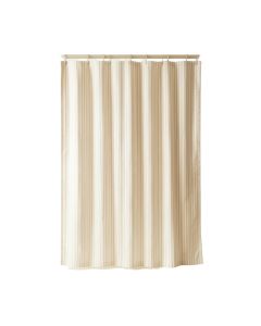Juniper Branch Shower Curtain Hanging Flat From A Plain Rod - Cream (synthetic illustration; no displayed measurements)
