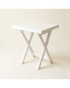 Rowan Bend Compact Balcony Table - White (synthetic illustration; no displayed measurements)