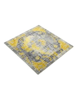 Gaeta Abstract Gray/Yellow Area Rug