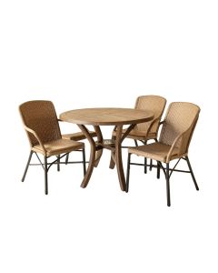 Alegre Round 2 - Person 21 '' Long Bistro Set