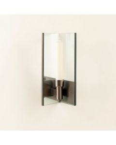 Metal And Glass Wall Sconce (synthetic illustration; no displayed measurements)