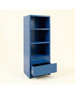 Moss Edge Narrow Cubby Tower - Blue (synthetic illustration; no displayed measurements)