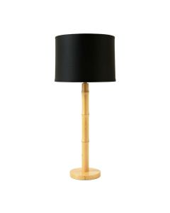 Olive Bridge Floor Lamp With A Plain Fabric Shade - Black (synthetic illustration; no displayed measurements)