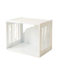 Dawn Canyon Empty Furniture-Style Pet Crate - White