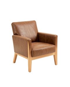 Tommy 28 '' Wide Vegan Leather Club Chair (synthetic illustration; no displayed measurements)