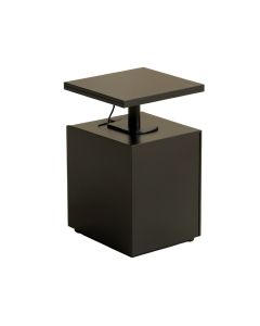 Brightech Madison Nightstand Side Table With Built In Lamp And Usb Port , Black