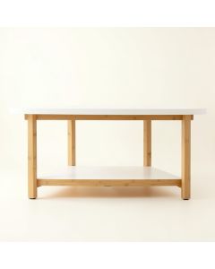 Clay Dale Empty Workshop Workbench - White (synthetic illustration; no displayed measurements)
