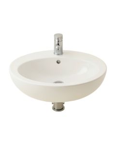 Vitreous China Oval Undermount Bathroom Sink With Overflow