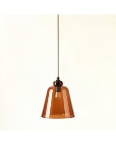 Summit Crest Pendant Light Suspended From One Plain Cable - Terracotta (synthetic illustration; no displayed measurements)