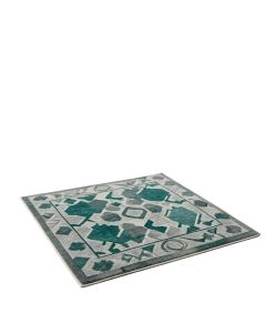 Naila Geometric Gray/Teal Indoor / Outdoor Area Rug (synthetic illustration; no displayed measurements)