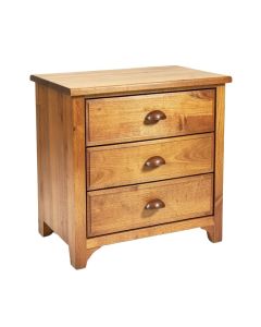 Santa Cruz Solid Wood 3 Drawer End Table (synthetic illustration; no displayed measurements)