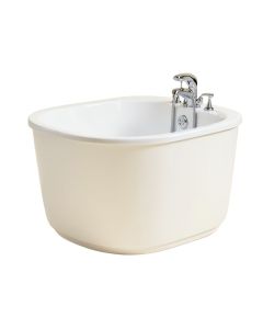 58 '' X 30 '' Freestanding Soaking Fiberglass Bathtub With Faucet