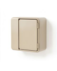 Hazel Bridge Wall-Mounted Entry Cabinet - Beige (synthetic illustration; no displayed measurements)