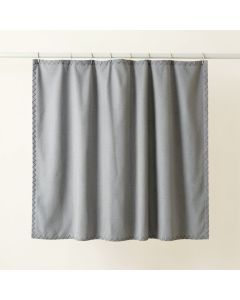 Elm Edge Shower Curtain Hanging Flat From A Plain Rod - Gray (synthetic illustration; no displayed measurements)