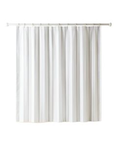 Glen Bridge Shower Curtain Hanging Flat From A Plain Rod - White (synthetic illustration; no displayed measurements)