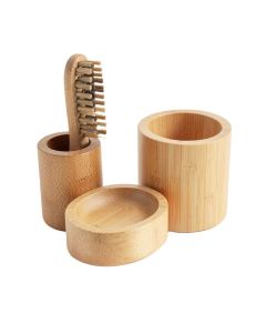 Mcgonigal Bamboo 4 Piece Bathroom Accessory Set