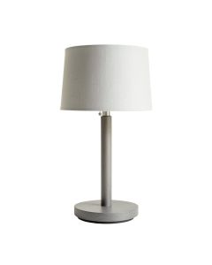 Glen Branch Table Lamp With A Plain Fabric Shade - Gray