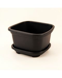 Juniper Branch Empty Raised Planter - Black (synthetic illustration; no displayed measurements)