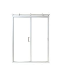 Mirage-X 56 '' W X 72 '' H Single Sliding Semi-Frameless Shower Door With Clearmax™ Technology