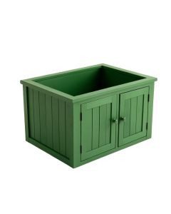 Wren Bridge Empty Furniture-Style Litter Enclosure - Green (synthetic illustration; no displayed measurements)