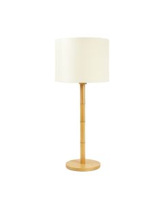 Stone Dale Floor Lamp With A Plain Fabric Shade - Ivory